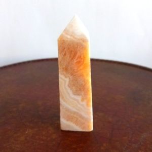 Honey calcite crystal tower.